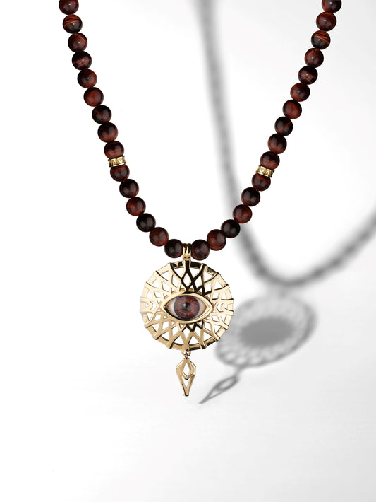 Brown Iris / Rose Gold